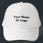 Your Name Or Logo Classic White  Trucker Hat<br><div class="desc">Style: Trucker Hat Looking to cheer your team, promote your brand, or simply keep the sun out of your eyes? Our custom hats are the perfect way to meet all these needs and more. Customise the front with a logo, design, or text and create an essential accessory that you will...</div>