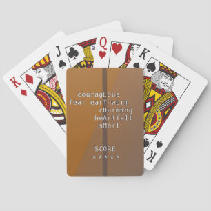 Your name or message with Crosswords? Over brown  Playing Cards