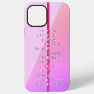 Your name or message with crosswords? Over pink iPhone 12 Pro Max Case