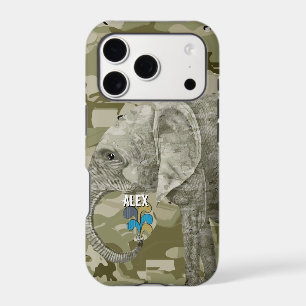 Your Name or Quote Camo Elephant Trendy Camo