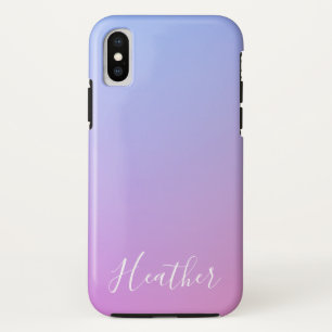 Your Name or Word   Purple Pink & Blue Gradient iPhone X Case