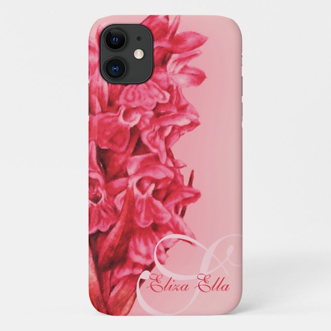 Your name Orchid floral red Case-Mate iPhone Case (Back)