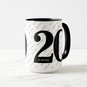 Your Name Pattern - Black & White - Bold 20 Mug