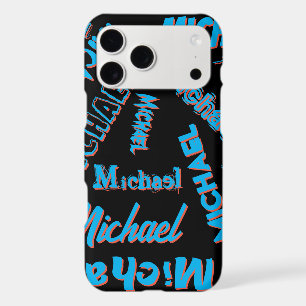 Your name pattern monogram blue red black colour