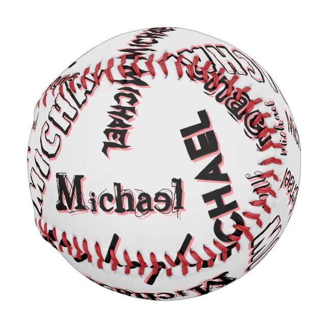 Your name pattern monogram rose colour shadow baseball (Front Right)