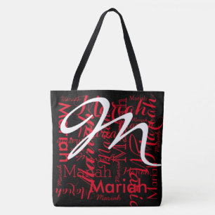 your name pattern with initial M , cool Tote Bag