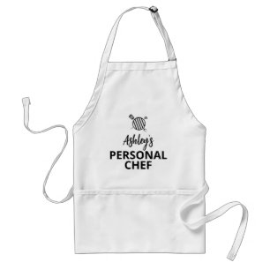 Your NAME Personal Chef, Grill Apron, Personalised Standard Apron