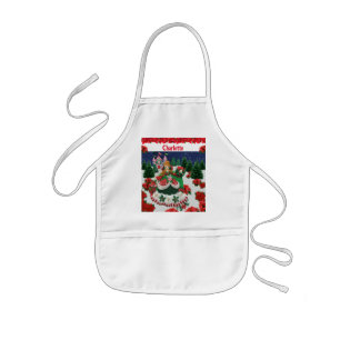 Your Name Personalise Christmas Holiday Princess Kids Apron