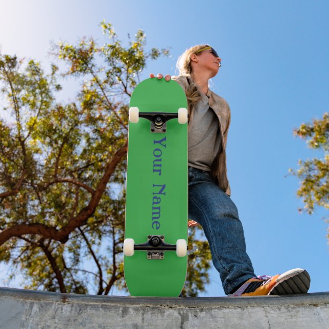 Your Name Personalise Green   Skateboard (Outdoor 1)