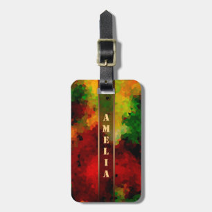 Your name, personalise, initials, abstract luggage tag