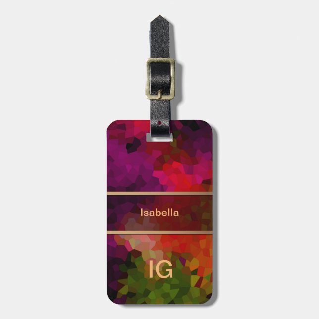Your name, personalise luggage tag (Front Vertical)