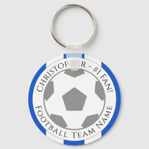 Your Name plus Football Team Name Key Ring