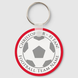 Your Name plus Football Team Name Keychain