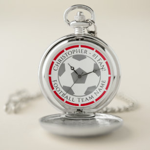 Your Name plus Football Team Name Pocket Watch