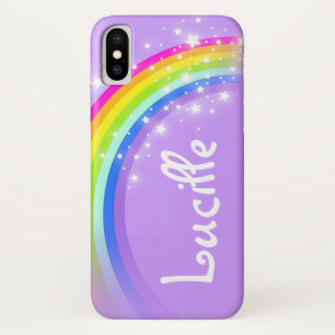 Your name rainbow violet sky iphone case