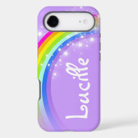 Your name rainbow violet sky iphone case
