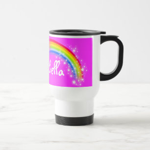 "Your name" rainbow violet travel / kids club mug