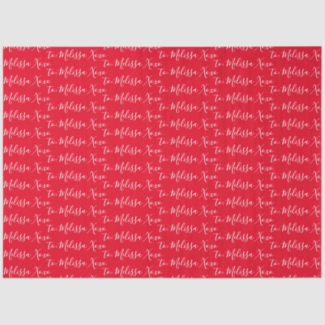 Your Name Red Tissue Paper (Front)