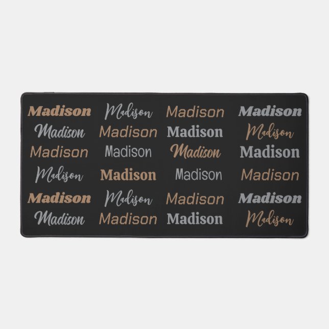 YOUR Name Repeating custom Desk Mat (Front)