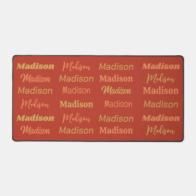 YOUR Name Repeating custom Desk Mat (Front)