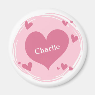 Your Name(s) in a Heart custom magnet