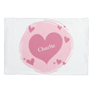 Your Name(s) in a Heart pillowcases