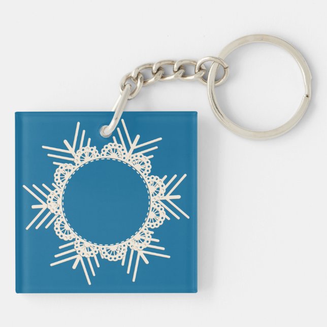 [Your name]'s Poiluna Christmas Square Key Ring (Back)