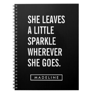 Your Name | She Leaves A Little Sparkle Notebook