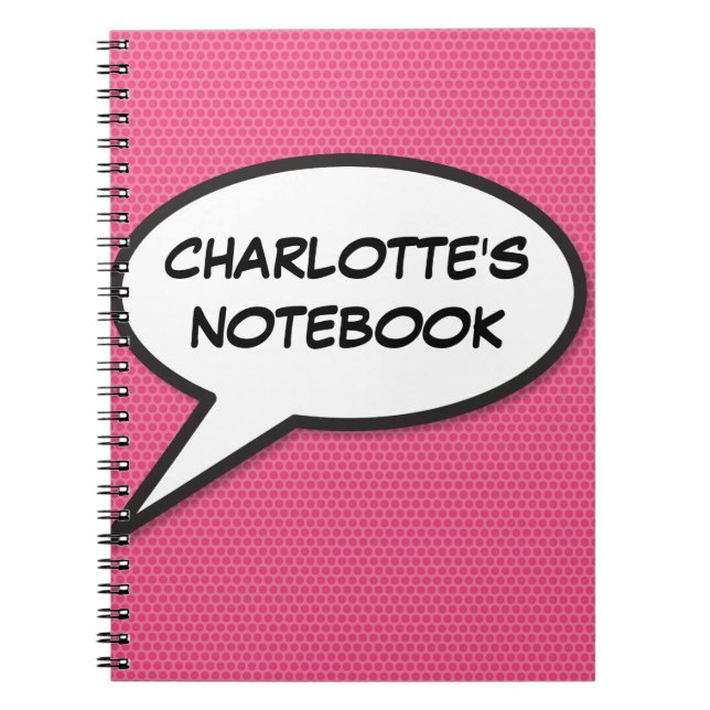 Your Name Speech Bubble Fun Retro Comic Book (Front)