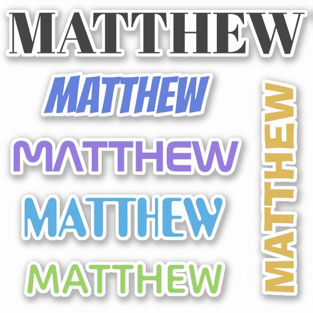 YOUR NAME stickers (Front)