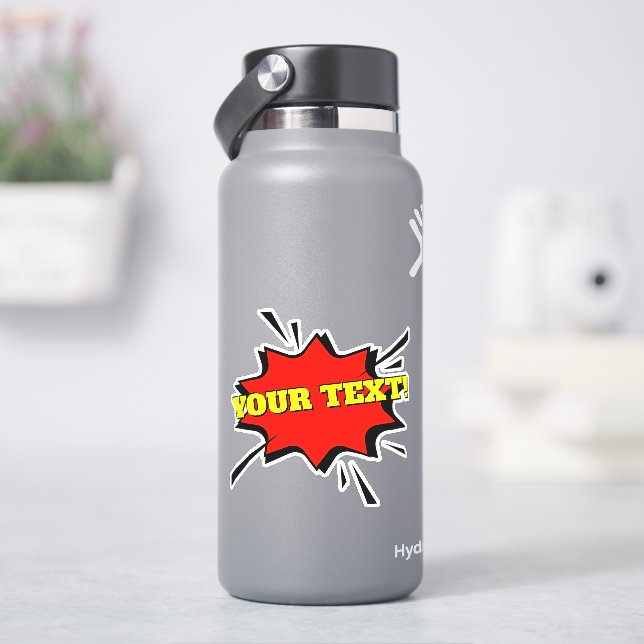 Your Name Text  on Pop Art Burst 4" Vinyl (HydroFlask)