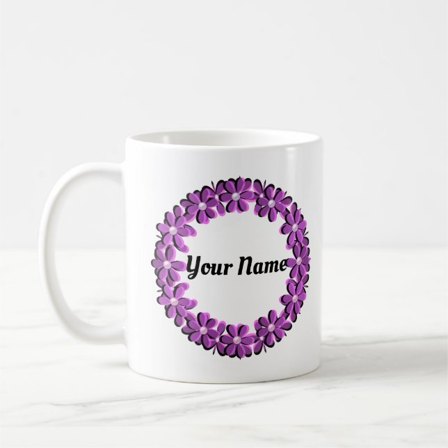 Your name, text, personalised coffee mug (Left)