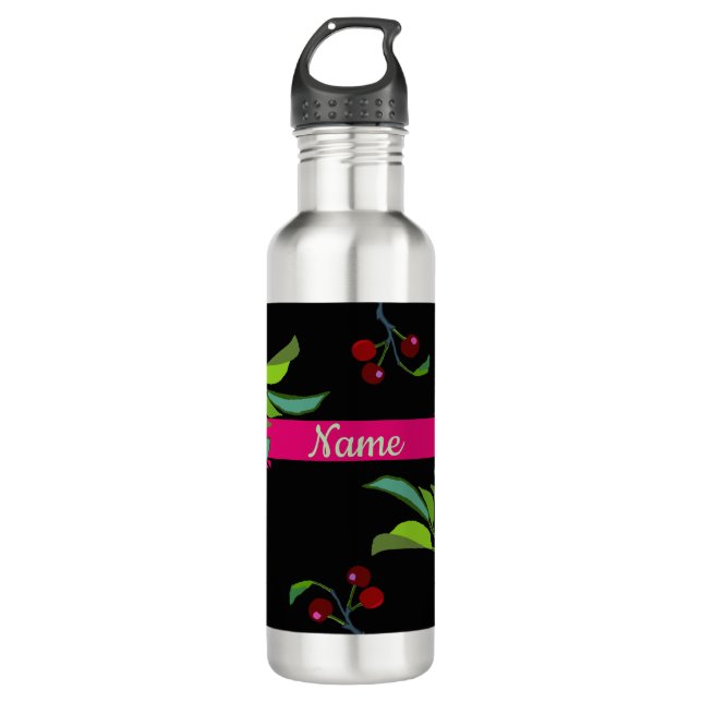 Your Name Three Cherries Limb 710 Ml Water Bottle (Front)