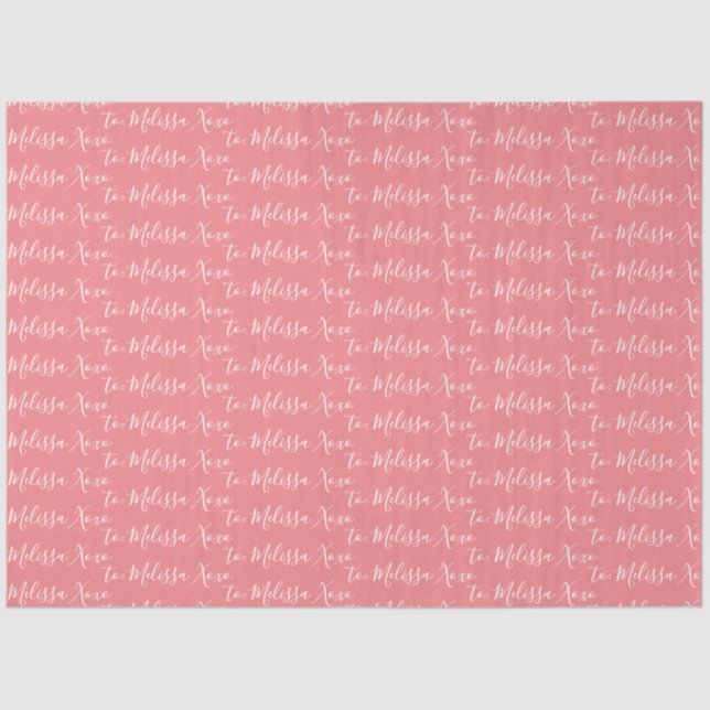 Your Name  Tissue Paper- Pink Paper (Front)