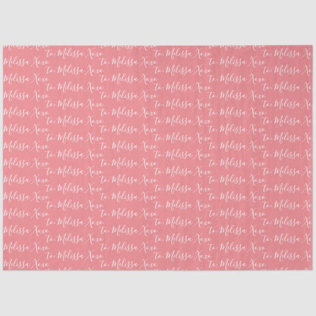 Your Name  Tissue Paper- Pink Tissue Paper (Front)