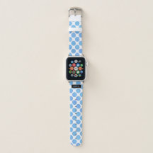Your Name Watercolor Blue Polka Dot Pattern