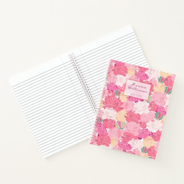 Your Name | Watercolor Peonies Notebook (Inside)