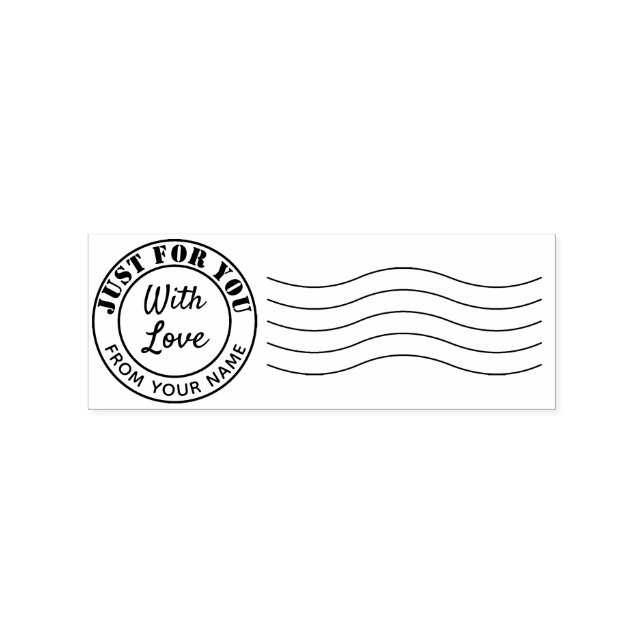 Your Name With Love Postmark Stamp Personalised (Imprint)