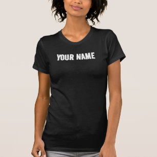 Your Name Women's Slim Fit Custom Black T-Shirt
