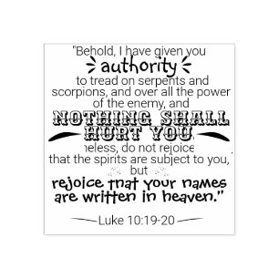 Your names are Written in Heaven Typography Rubber Stamp
