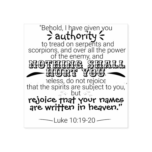 Your names are Written in Heaven Typography Rubber Stamp (Imprint)