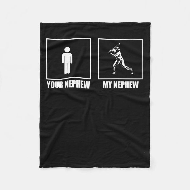 Your Nephew My New Phew Baseball  Fleece Blanket (Front)