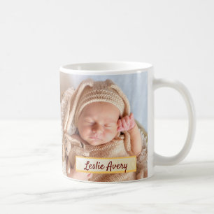 Your New Baby Boy Photos Personalized Custom Text Coffee Mug
