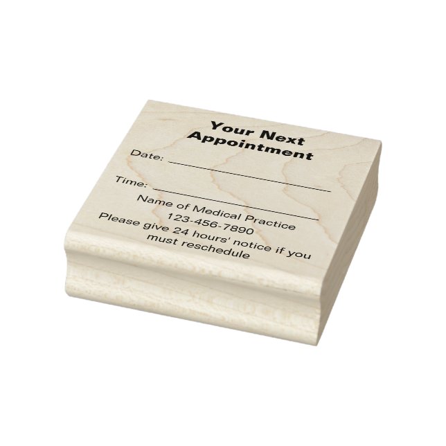 Your Next Appointment Doctors Practice Template Rubber Stamp (Stamp)