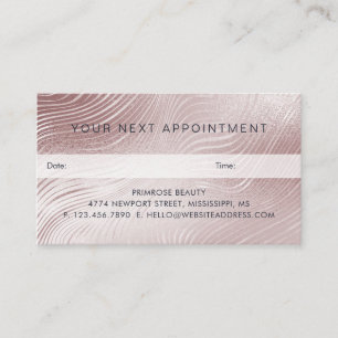 Your Next Appointment Elegant Abstract Rose Gold Card