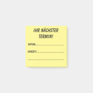 Your next appointment! post-it notes