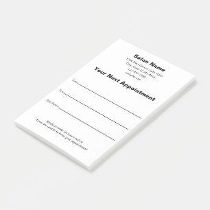 Your Next Appointment Reminder Beauty Salon White Post-it Notes
