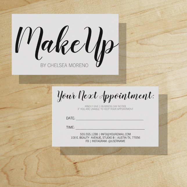 Your Next Appointment Reminder Minimalist Grey  Card ("Everyday is abundantly beautiful." 
Sincerely Best Wishes from Lucky Design World)