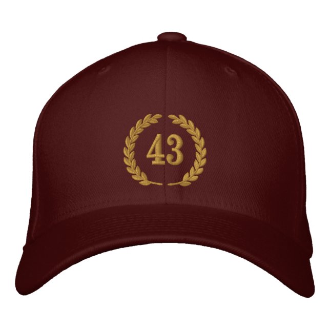 Your Number Year Age Embroidery Embroidered Cap (Front)