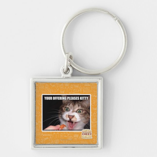 Your Offering Pleases Kitty Key Ring (Front)